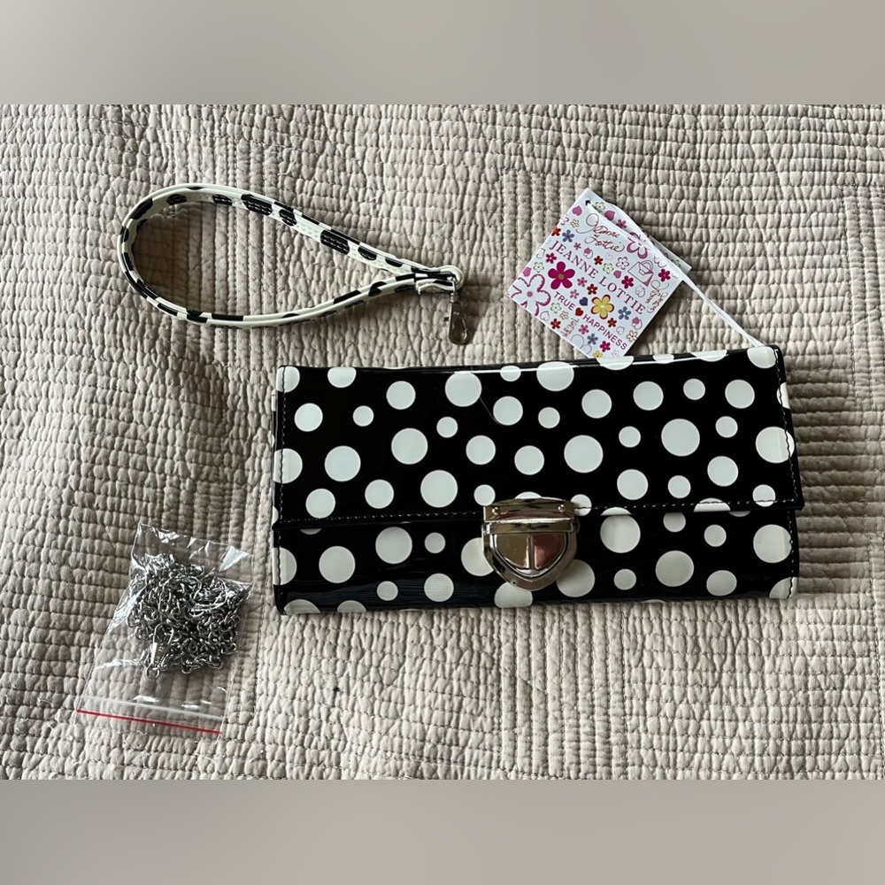 James Lottie Polka Dot Clutch